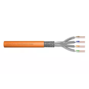 DIGITUS paigalduskaabel - Cat 7 - S/FTP - AWG 23/1 - simplex - 500 m - Oranž