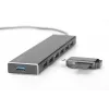 DIGITUS USB 3.0 jaotur, 7-porti koos 5V/3,5A toiteadapteriga, alumiiniumkorpus