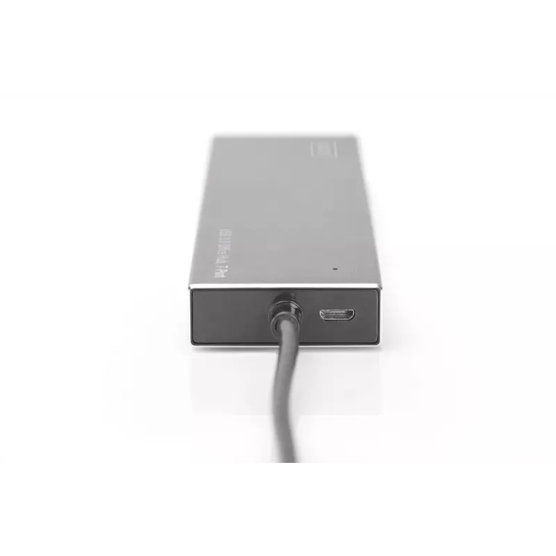 DIGITUS USB 3.0 jaotur, 7-porti koos 5V/3,5A toiteadapteriga, alumiiniumkorpus