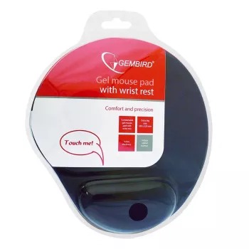 GEMBIRD hiirematt geelist randmetoega (240 x 220 mm) - Must