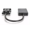 DIGITUS VGA-HDMI muundur + heli (3,5 mm) Full HD (1080p), kaabli tüüp 15 cm must