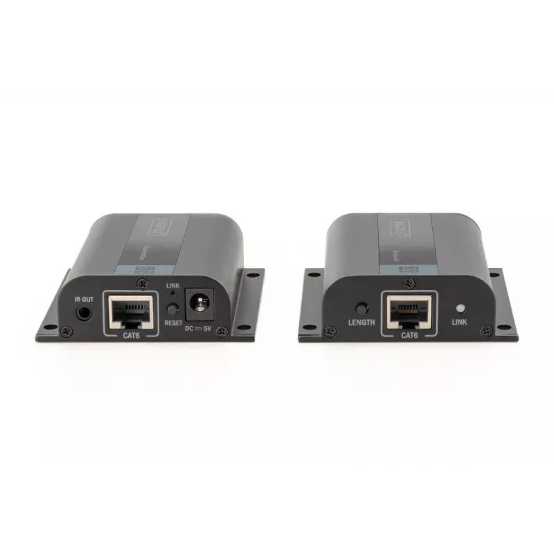 DIGITUS HDMI pikenduskomplekt, 50 m võrgukaabli kaudu (CAT6/6a/7), EDID, 1x HDMI läbiv väljund, FHD 1080p