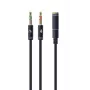 Audioadapter Gembird CCA-418M 3,5 mm emane 2 × 3,5 mm isasele, 0,2 m, must