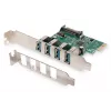 DIGITUS USB 3.0, 4 Port, Pci-e lisakaart 4 porti A/F väline VL805 kiibistik