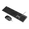 Juhtmega klaviatuuri ja hiire komplekt IBOX IKMS606 — täissuuruses QWERTY UK inglise klaviatuur, USB, must, hiir 800 DPI