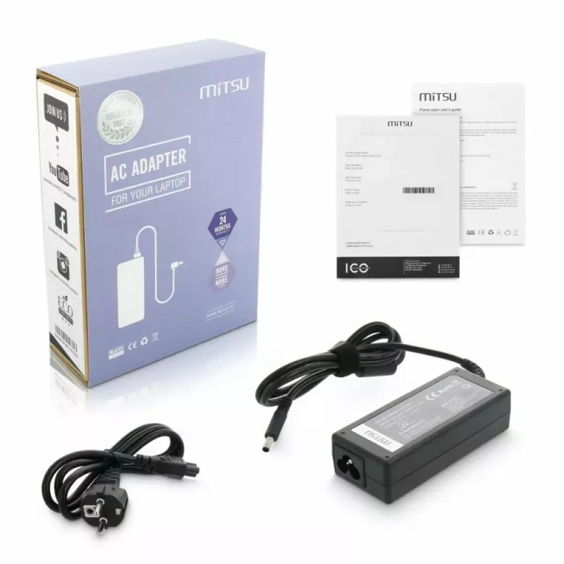 MITSU toiteplokk 5ZM018 19,5 V 3,34 A, 4,5×3,0 mm pistikuga, Dellile