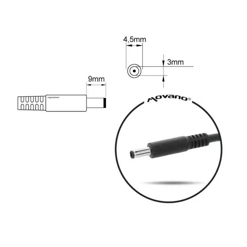 MITSU toiteplokk 5ZM018 19,5 V 3,34 A, 4,5×3,0 mm pistikuga, Dellile