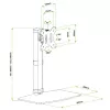 Techly ICA-LCD 260 monitori kinnitus / alus 68,6 cm (27 tolli) Lauaarvuti valge