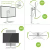 Techly ICA-LCD 260 monitori kinnitus / alus 68,6 cm (27 tolli) Lauaarvuti valge