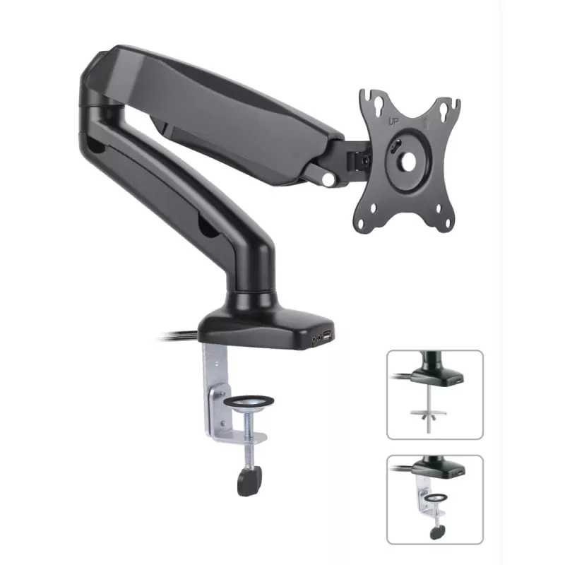 Techly ICA-LCD 514 monitori kinnitus / alus 68,6 cm (27 tolli) Laua Must