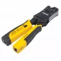 Intellinet Universal Modular Plug Crimping Tool and kaabel Tester, 2-in-1 Crimper and kaabel Tester: Cuts, Strips, Terminates and Tests, RJ45/RJ11/RJ12/RJ22