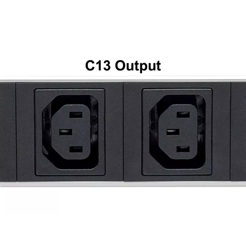 Intellinet 19-tolline 1U rackmonteeritav 8 väljundiga C13 toitejaotusseade (PDU) eemaldatava toitekaabli ja taga C20 sisendiga