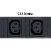 Intellinet 19 inch intelligentne 8 pordiga PDU, 19 inch rackile paigaldatav C13 intelligentne toitejaotusseade; jälgib võimsust, temperatuuri ja niiskust
