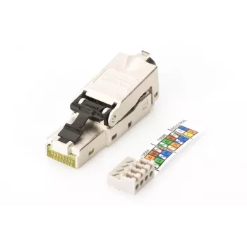 DIGITUS CAT6a Field Termination Plug - STP, dust cap, bend relief