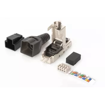 DIGITUS CAT6a Field Termination Plug - STP, dust cap, bend relief