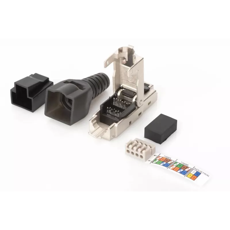 DIGITUS CAT6a Field Termination Plug - STP, dust cap, bend relief