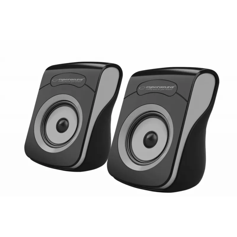 Kõlarid 2.0 USB Flamenco must/hall, EP140KE, 6W