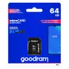 MicroSDXC mälukaart GOODRAM 64GB UHS-I Class 10 (U1), lugemine 100 MB/s, kirjutamine 10 MB/s, SD-adapteriga, must