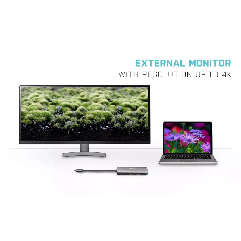 Dokkimisjaam i-tec Metal USB-C Nano Dock 4K HDMI + Power Delivery 100 W