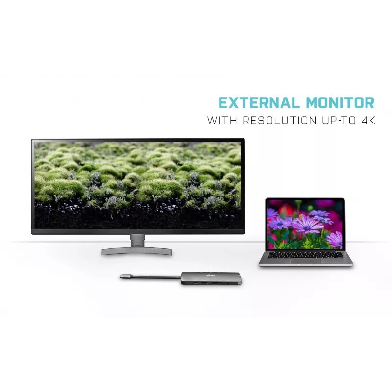 Dokkimisjaam i-tec Metal USB-C Nano Dokkimisjaam 4K HDMI LAN Power Delivery 100 W