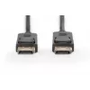 DIGITUS DisplayPort-ühenduskaabel, DP M/M, 2m lukustusega, DP, 1.1a, must