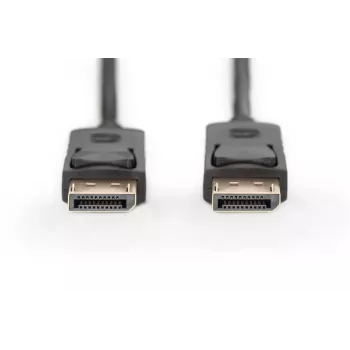 DIGITUS DisplayPort-ühenduskaabel, DP M/M, 2m lukustusega, DP, 1.1a, must