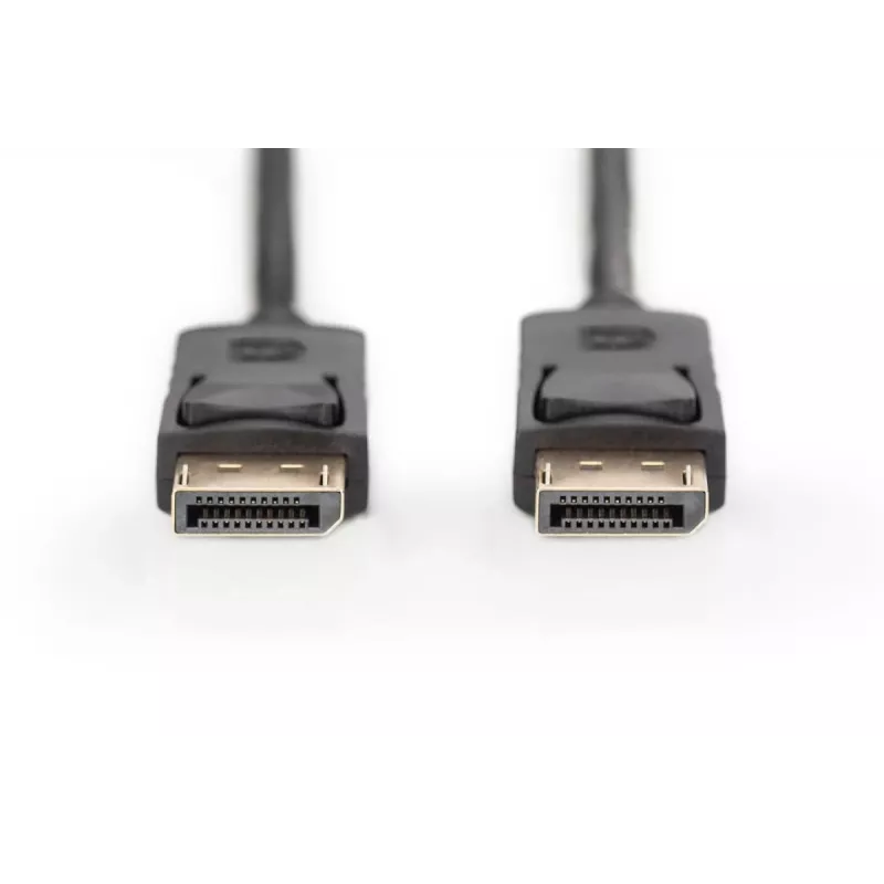 DIGITUS DisplayPort-ühenduskaabel, DP M/M, 2m lukustusega, DP, 1.1a, must