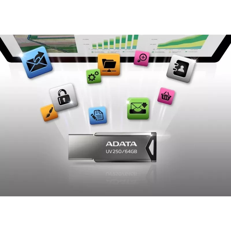 ADATA UV250 USB-mälupulk 32 GB USB Type-A 2.0 hõbedane
