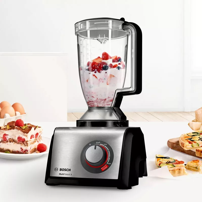 Bosch MC812M865 köögikombain 1250 W 3,9 L Must, Roostevaba teras