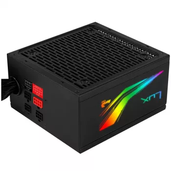 Aerocool LUXRGB550M RGB modulaarne arvuti toiteplokk 550W 80Plus Bronze 230V must