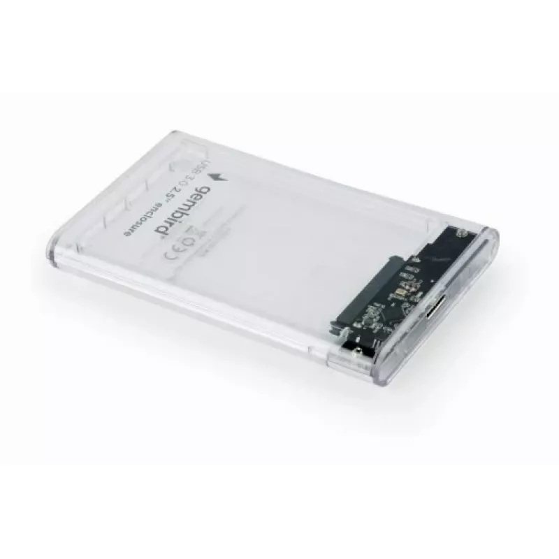 GEMBIRD USB 3.0 2,5tolline SATA HDD ümbris 9,5 mm kettale, läbipaistev plastik