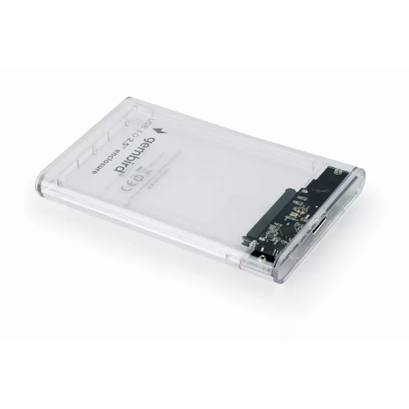 GEMBIRD USB 3.0 2,5tolline SATA HDD ümbris 9,5 mm kettale, läbipaistev plastik