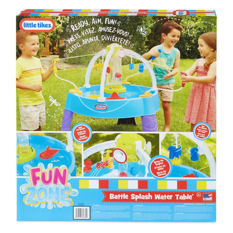 Little Tikes Fun Zone Battle Splash Water Table, veelaud, välitingimusteks, alates 3-aastastest, plast, mitmevärviline
