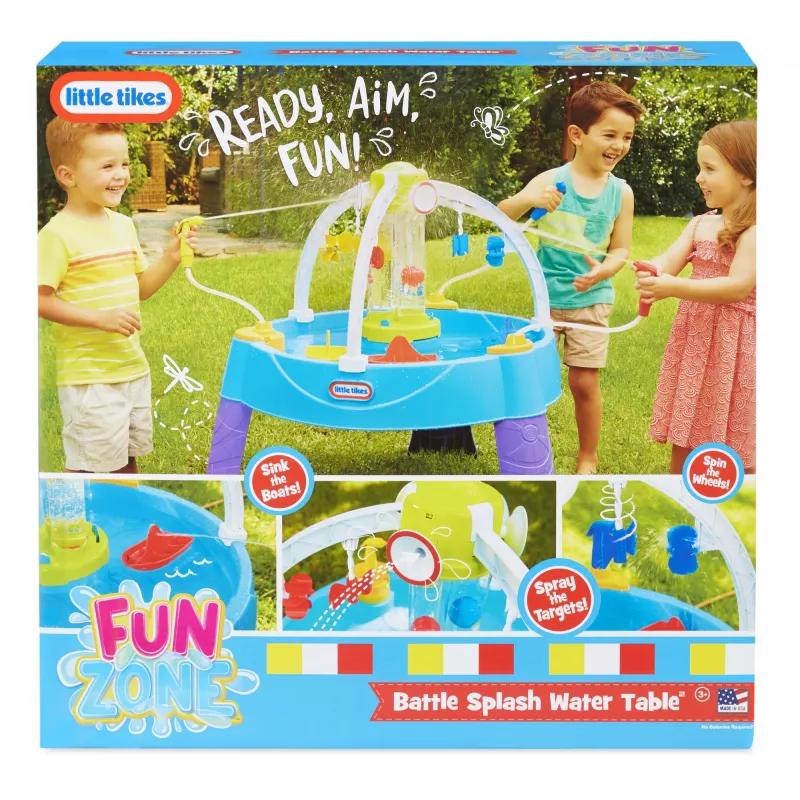 Little Tikes Fun Zone Battle Splash Water Table, veelaud, välitingimusteks, alates 3-aastastest, plast, mitmevärviline