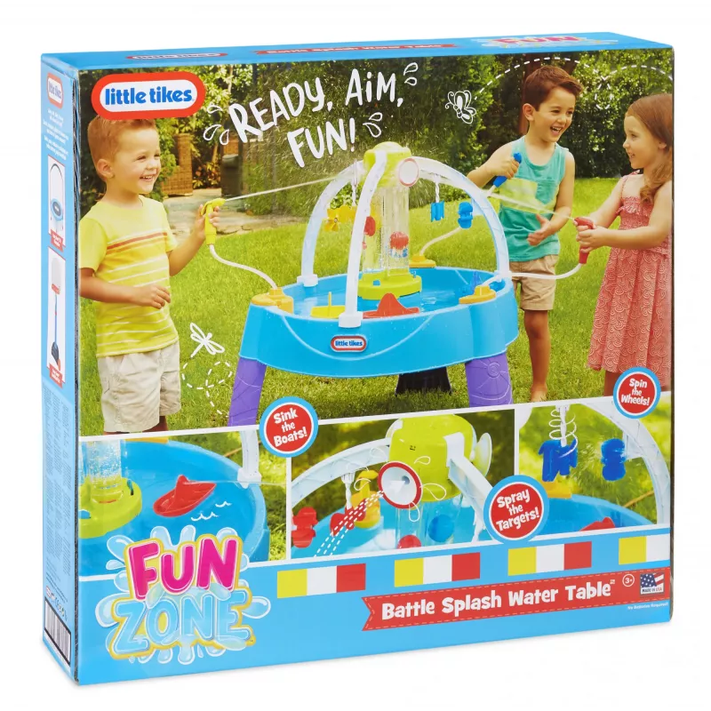 Little Tikes Fun Zone Battle Splash Water Table, veelaud, välitingimusteks, alates 3-aastastest, plast, mitmevärviline