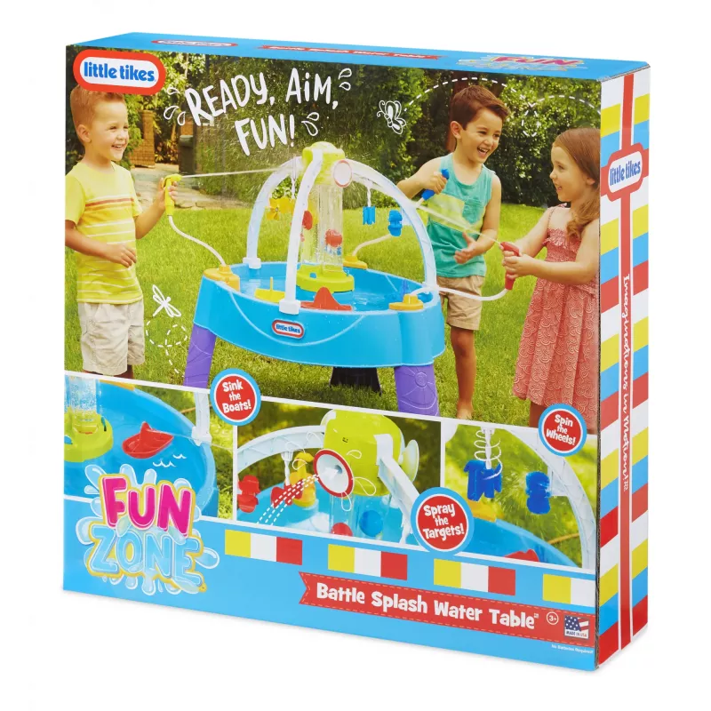 Little Tikes Fun Zone Battle Splash Water Table, veelaud, välitingimusteks, alates 3-aastastest, plast, mitmevärviline