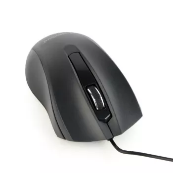 Juhtmega mõlemakäeline optiline hiir Gembird MUS-3B-01 — USB Type-A, 1000 DPI, 3 nuppu, must
