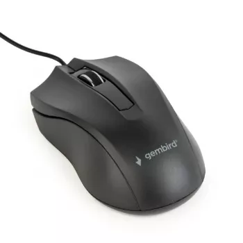 Juhtmega mõlemakäeline optiline hiir Gembird MUS-3B-01 — USB Type-A, 1000 DPI, 3 nuppu, must