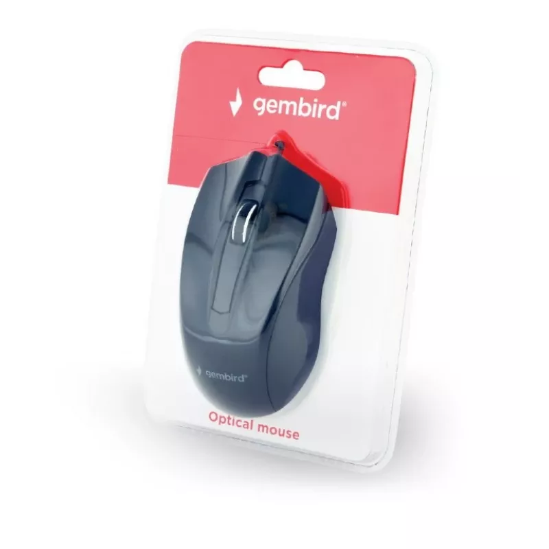 Juhtmega mõlemakäeline optiline hiir Gembird MUS-3B-01 — USB Type-A, 1000 DPI, 3 nuppu, must