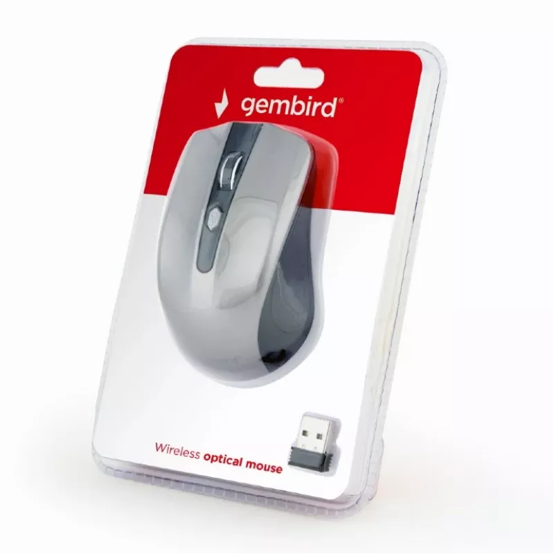 GEMBIRD Wireless hiir Optical MUSW-4B-04-BG - 4 nuppu must/hall