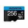 MicroSDXC välkmälu ADATA 256 GB UHS‑I klass 10 V10 (lugemine 100 MB/s, kirjutamine 25 MB/s) SD-adapteriga