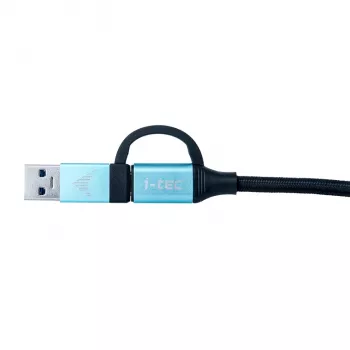 USB-C-kaabel USB-C-le integreeritud USB 3.0 adapteriga i-tec C31USBCACBL