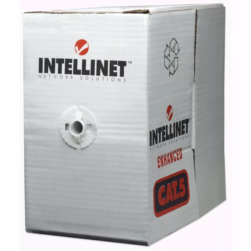 Intellinet võrk Bulk Cat6 kaabel, 23 AWG, Solid Wire, 305m, hall, CCA, U/UTP, Box