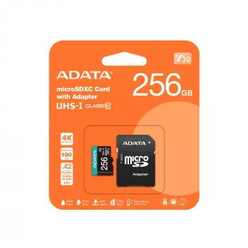 MicroSDXC ADATA Premier Pro 256GB UHS-I mudel AUSDX256GUI3V30SA2-RA1