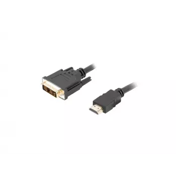 Videokaabli adapter LANBERG HDMI Type A (isa) DVI-D (isa), 1,8 m, must, max eraldusvõime 1920x1200