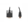 LANBERG Hdmi(m)->DVI-d(m)(24+1) kaabel Dual Link With Gold-plated 4k Pistikud - 1.8m Must