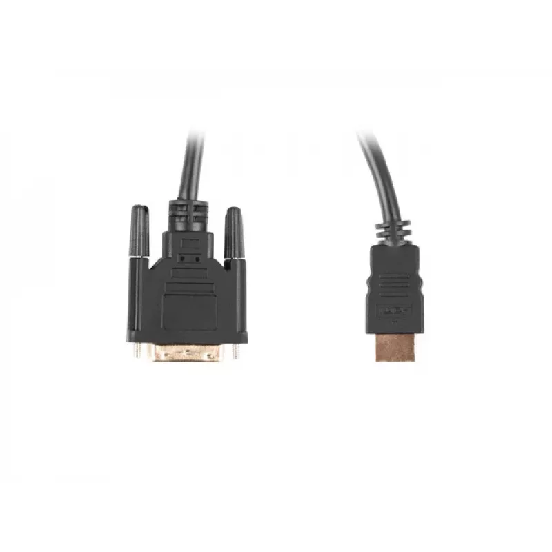 LANBERG Hdmi(m)->DVI-d(m)(24+1) kaabel Dual Link With Gold-plated 4k Pistikud - 1.8m Must