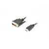 LANBERG Hdmi(m)->DVI-d(m)(24+1) kaabel Dual Link With Gold-plated 4k Pistikud - 3m Must