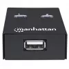 USB-jagamis lüliti MANHATTAN 162005, USB 2.0 Type-B, 2 porti, 480 Mbps, 1,5 m kaabel, valge