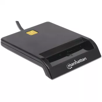 Kontaktkiipkaardilugeja MANHATTAN 102049 — USB 2.0, kaabel 1,05 m, must, ABS korpus